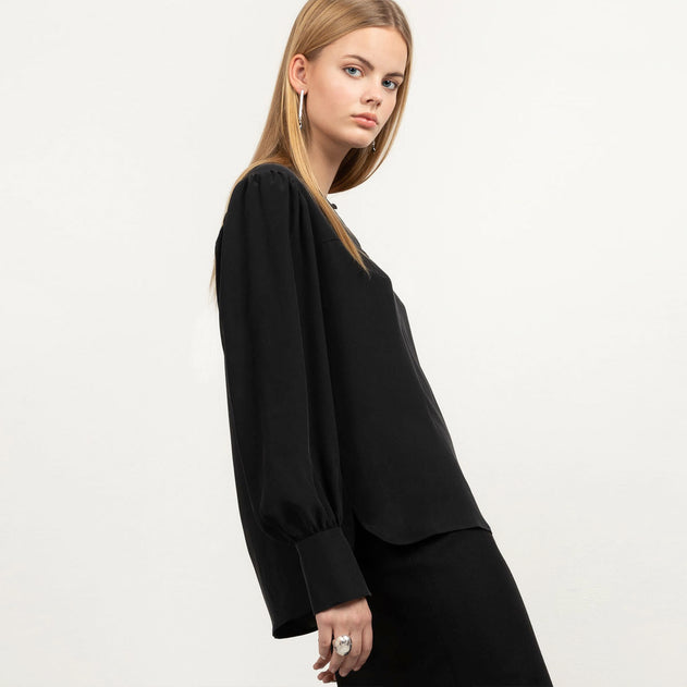 Blaze Silk Blouse Black