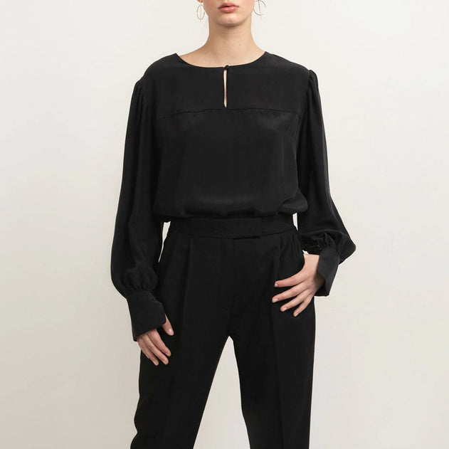 Blaze Silk Blouse Black