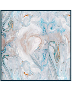 Silk Scarf Blue Marble