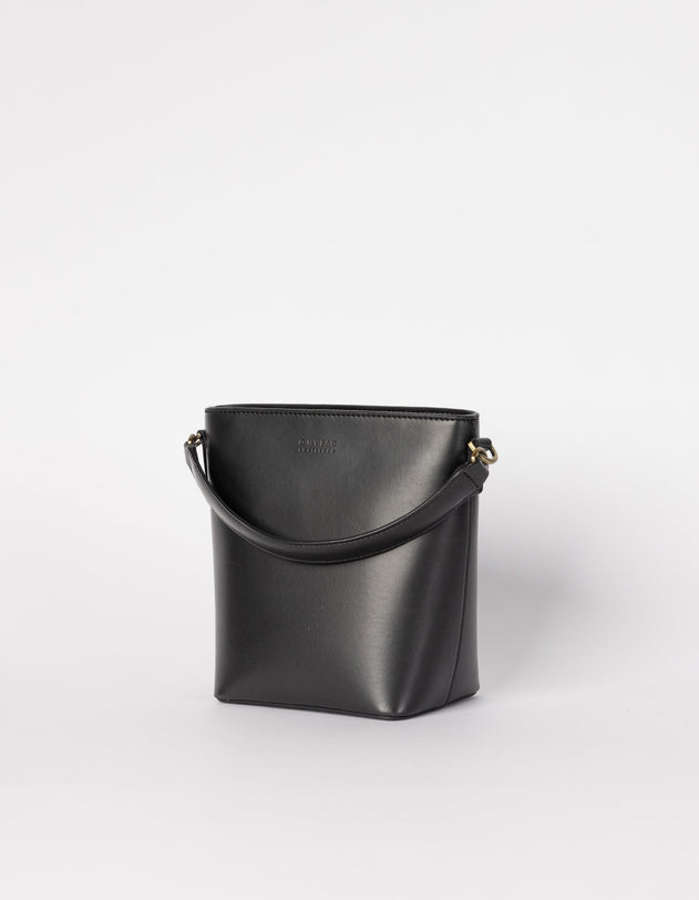 Bobbi Bucket Midi Bag Apple Leather Black