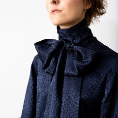 Bow Tie Blouse Navy