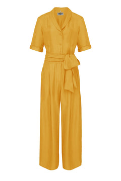 Planet Cupro Jumpsuit Amber