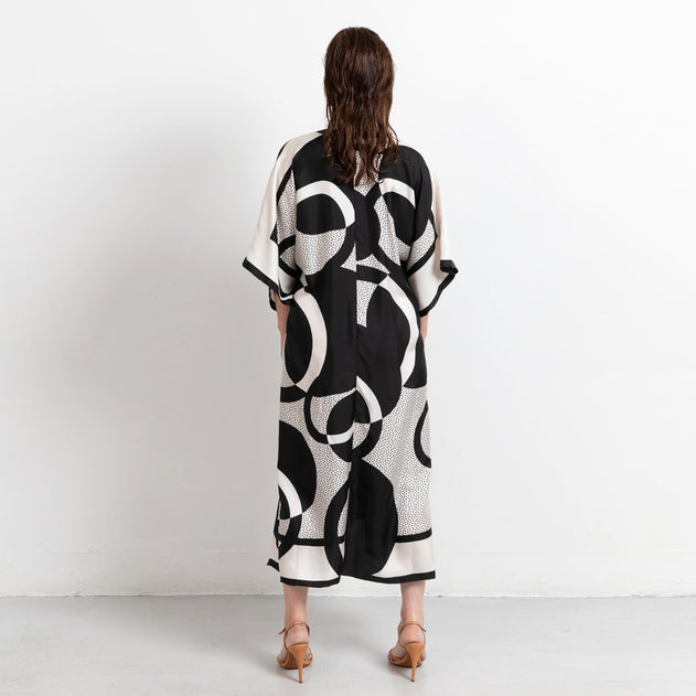 Riviera Long Silk Dress Scarf Print