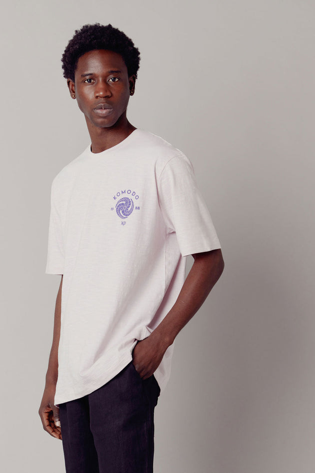 Crest Tee Organic Cotton Lavender Pink