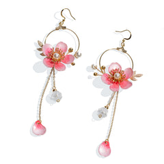 Sakura Moon Earrings