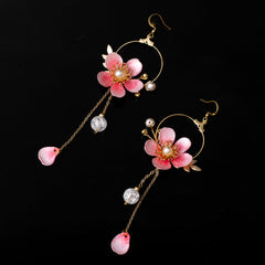 Sakura Moon Earrings