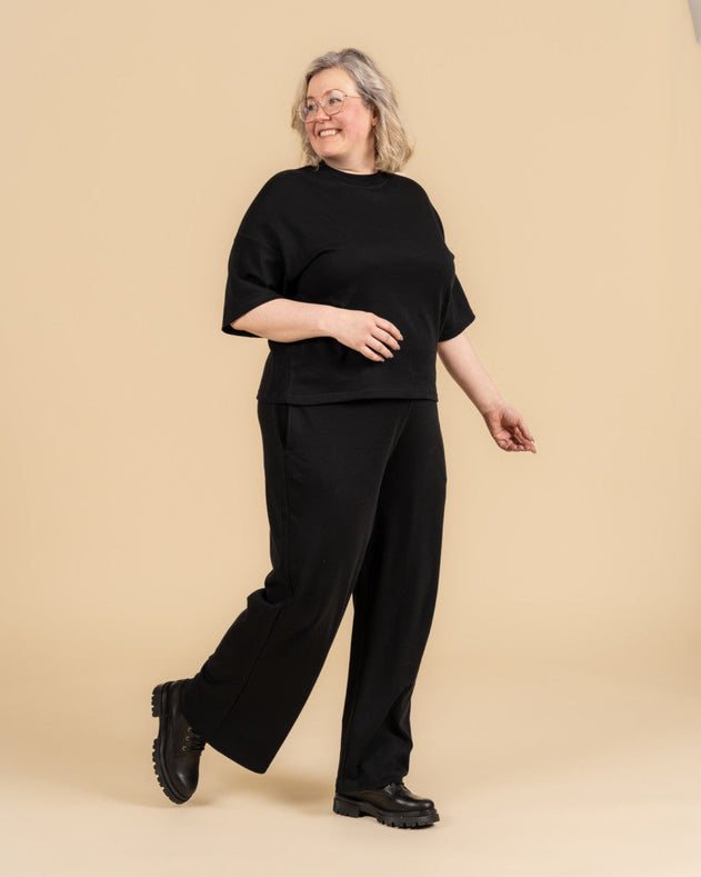 Noki Wide Pants Short Black