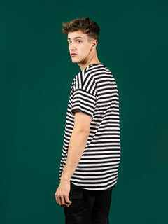 Muisto Long T-Shirt Black/White Stripe