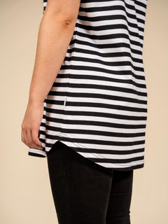 Muisto Long T-Shirt Black/White Stripe