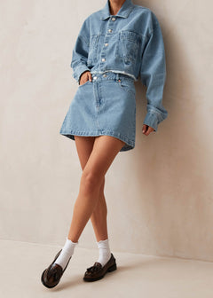 Boston Denim Skirt Blue