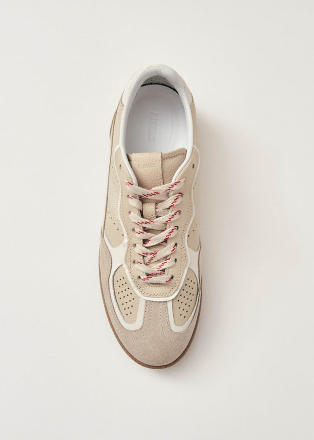 Tb.490 Rife Grain Leather Sneakers Beige