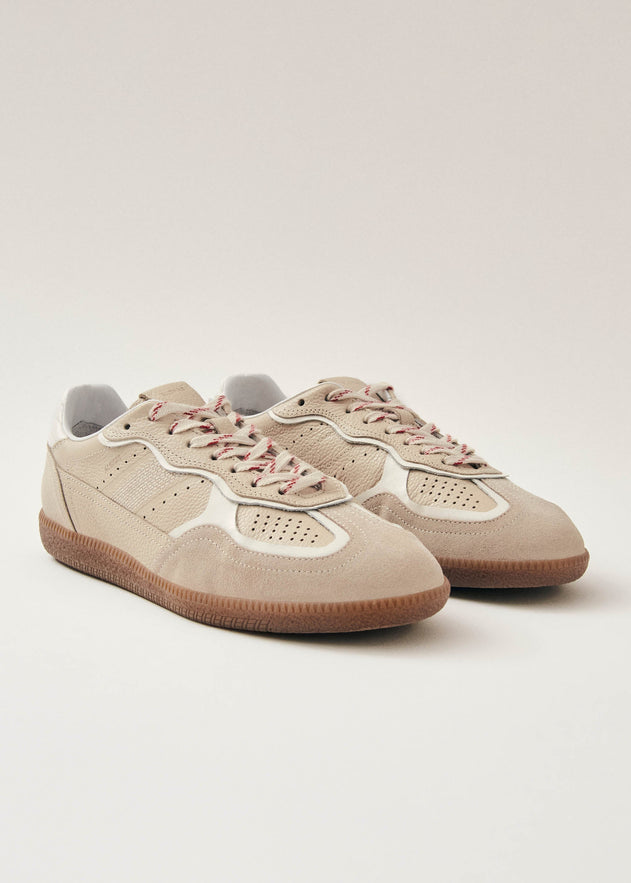 Tb.490 Rife Grain Leather Sneakers Beige