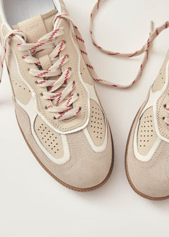 Tb.490 Rife Grain Leather Sneakers Beige