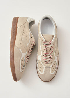 Tb.490 Rife Grain Leather Sneakers Beige