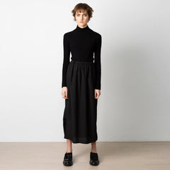 Florence Silk Skirt Black