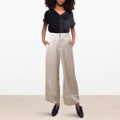 Freedom Cropped Trousers Greige