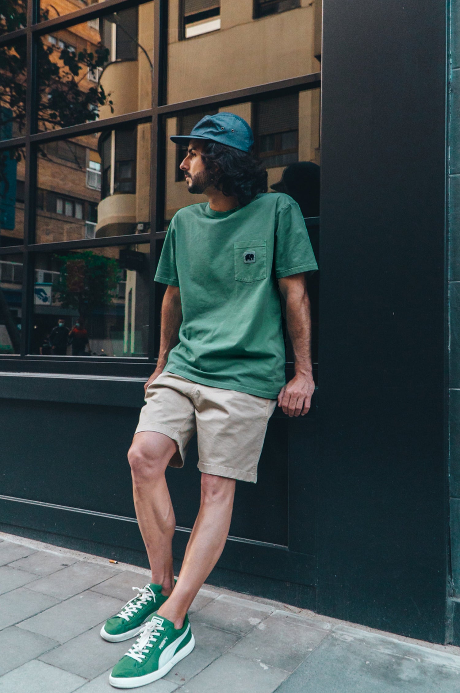 Garza Pigment Dyed T-Shirt Foliage Green