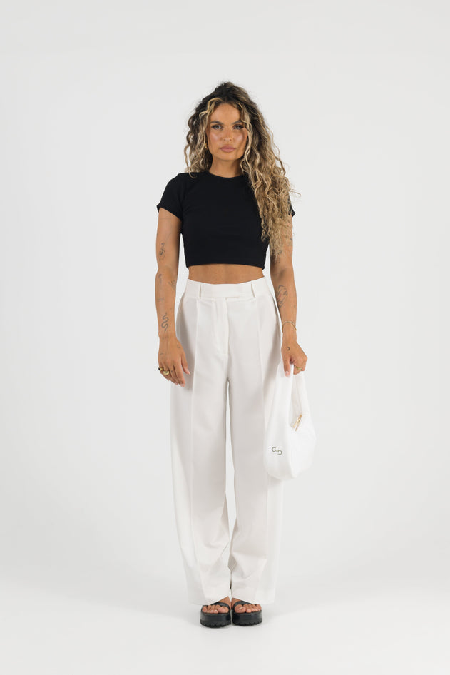 GS Cropped T-paita Musta