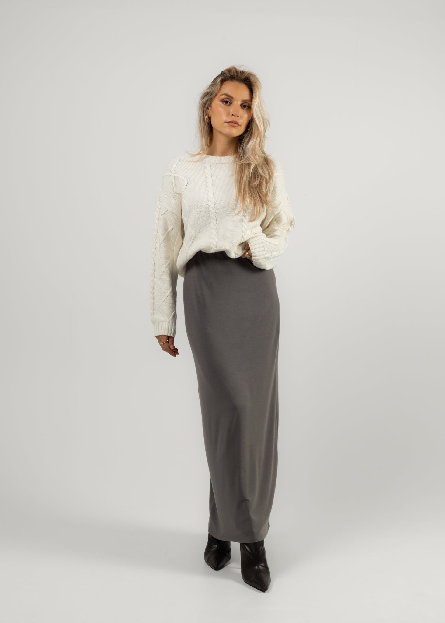 Etta Maxi Skirt Grey