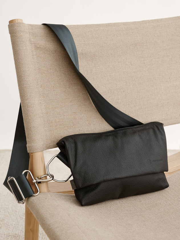 Pilke Belt Bag Black Leather