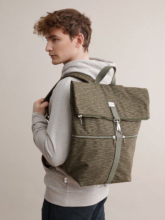 Viima Backpack Green Print