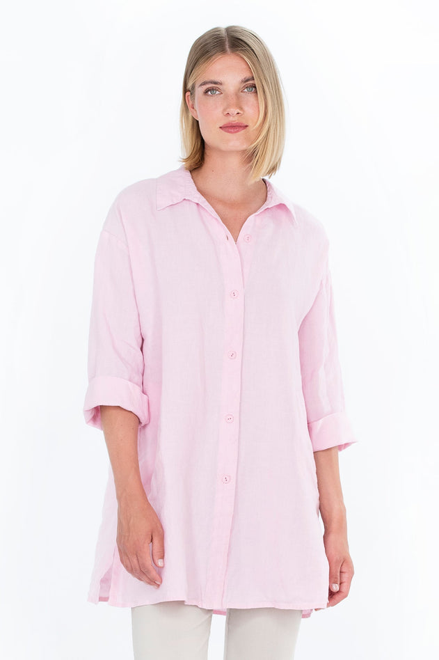 Heinä Linen Shirt Pink