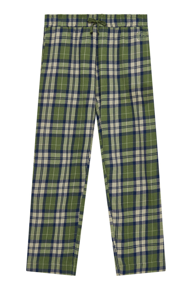 Jim Jam Naisten puuvillaiset pyjama-alushousut Pine Pine Vihreä