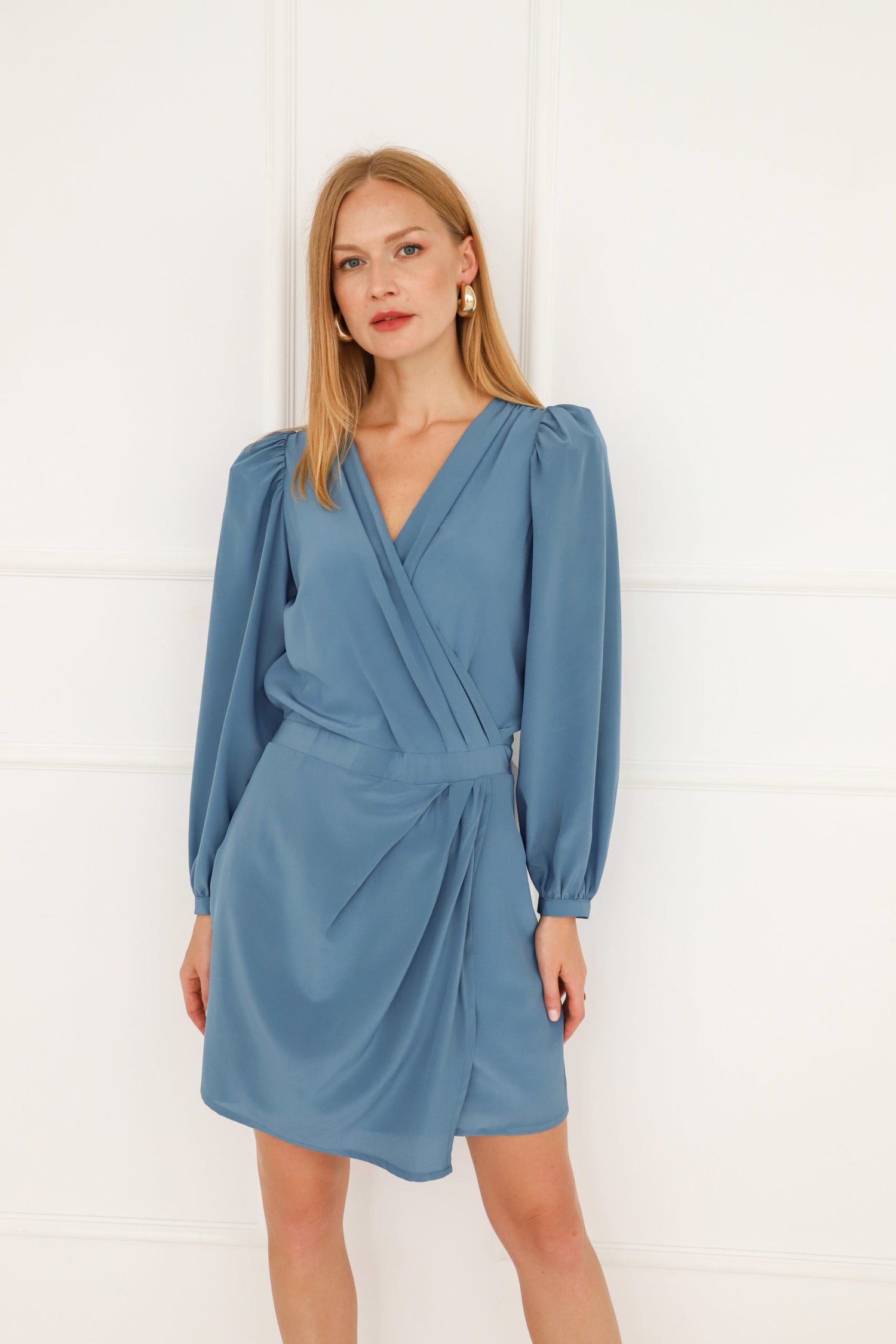 Margot Silk Dress Blue