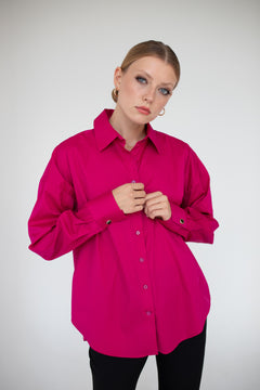 Klassinen Oversize Paita Fuksia