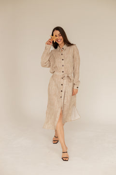 Paitamekko Maxi Beige Printti