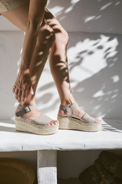 Sand Platform Espardillo Beige