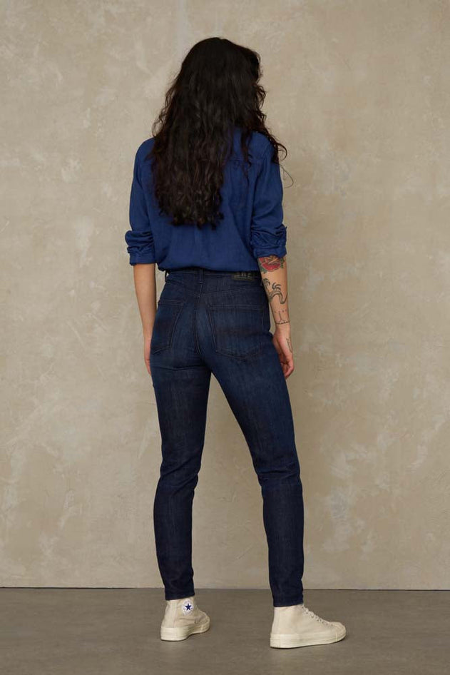 Christina High Jeans Gorbi Blue Worn