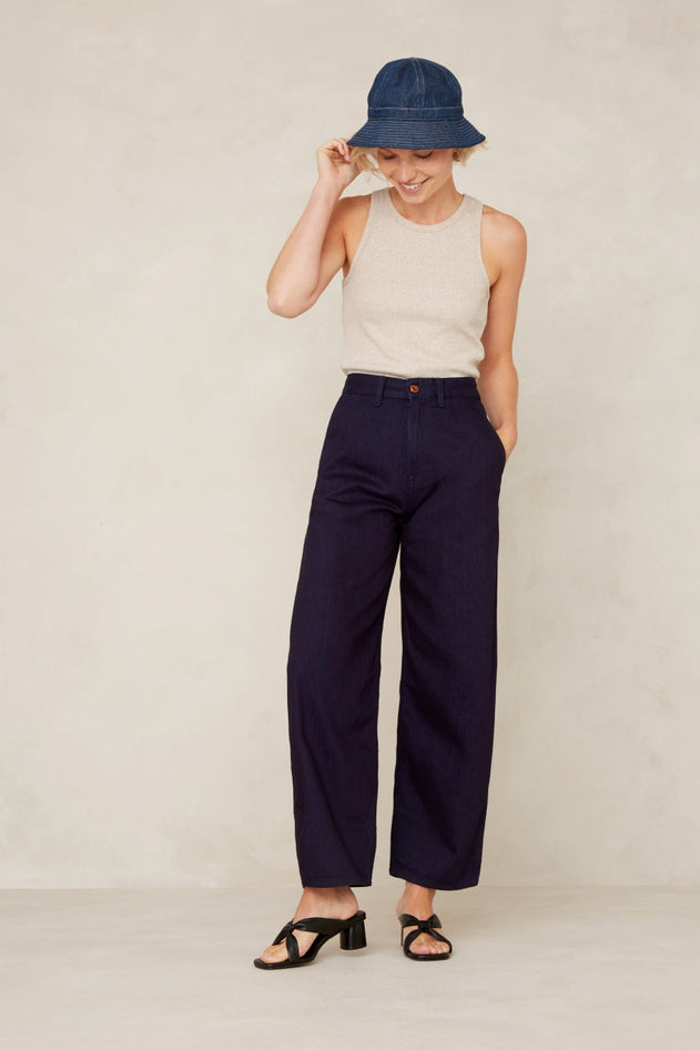 Leila Cropped Jeans Rinse