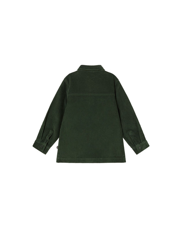 Kids' Kiwi Overshirt Green Corduroy