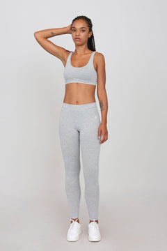 Sporty Set Leggingsit ja Urheiluliivit Harmaa