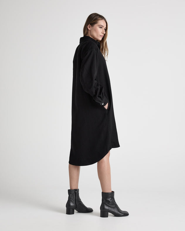 Ella Farkkupaitamekko Musta 