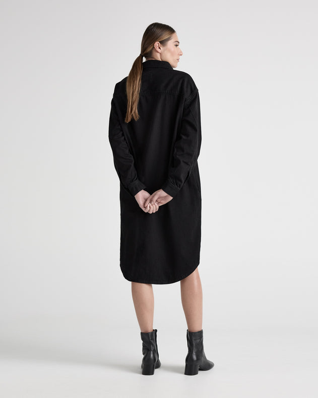 Ella Farkkupaitamekko Musta 