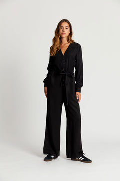 Maki Tencel Jumpsuit Musta