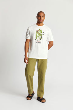 Ziggy Organic Cotton Trousers Khaki Green