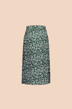 Crepe Button Skirt Frosty Floral