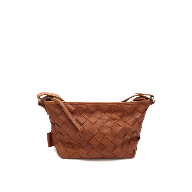 Peppiina Woven Tote Cognac