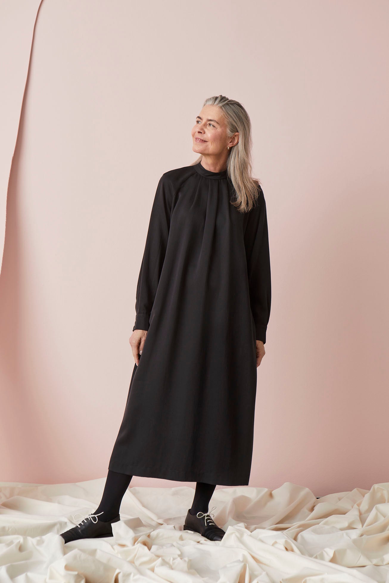 Pleated Dress Black