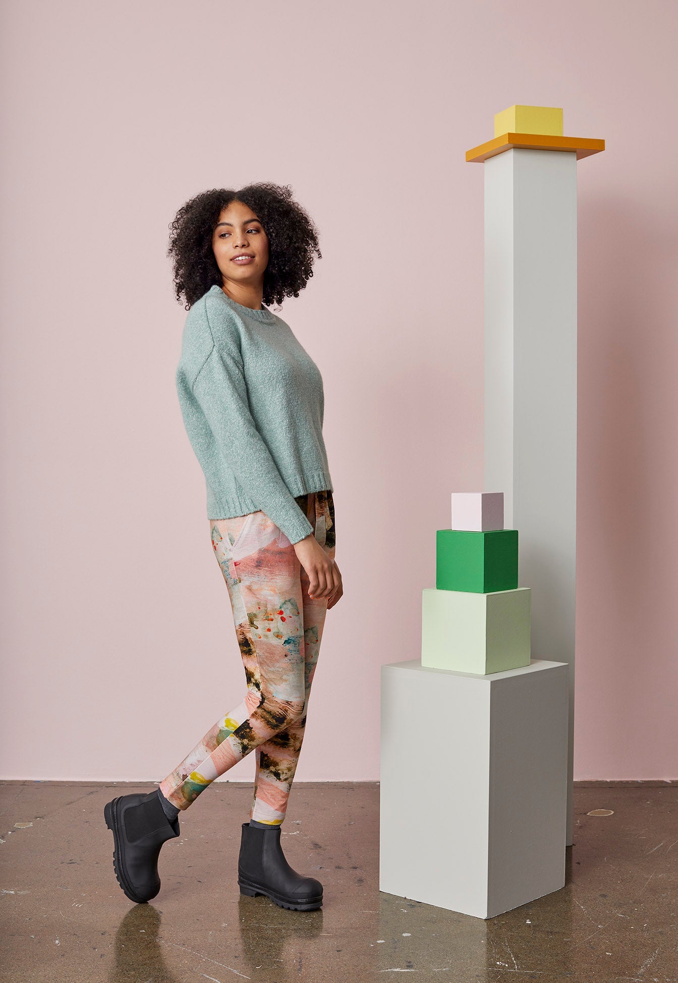 Fluffy Knit Pullover Jade