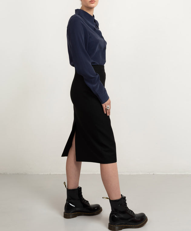 Knee-Length Prime Pencil Skirt Black