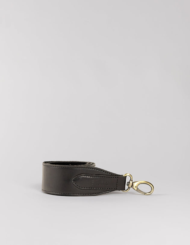 Käännettävä Crossbody Hihna Musta Klassinen Nahka
