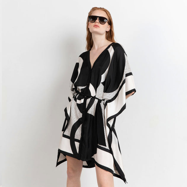 Lyhyt Graphic Scarf Print Mekko
