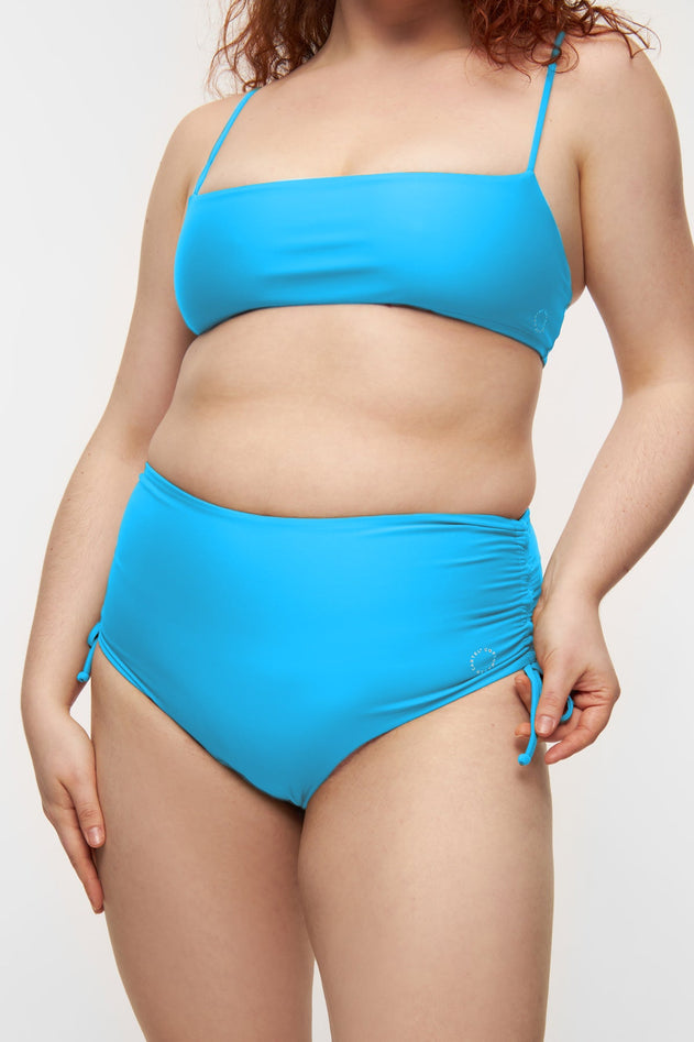 Wanita High-Waist Adjustable Bikini Bottom Sea