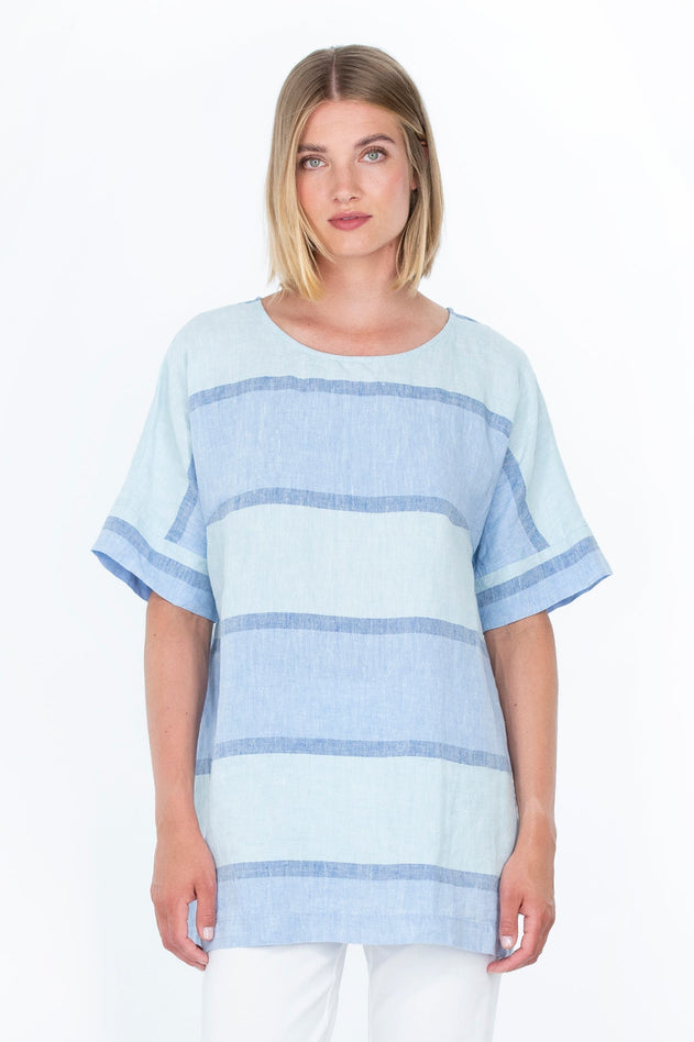 Solmu Linen Tunic Blue