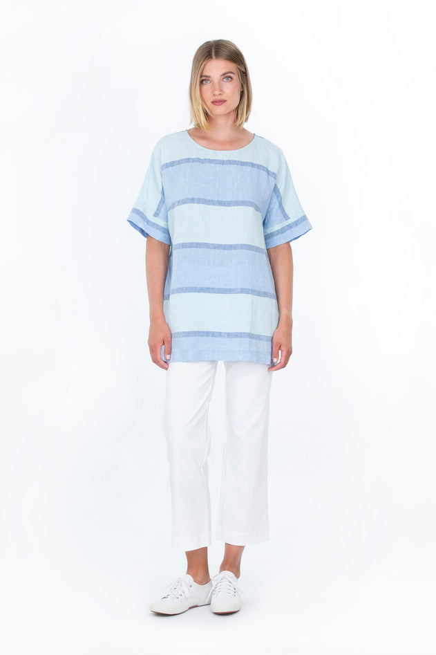 Solmu Linen Tunic Blue