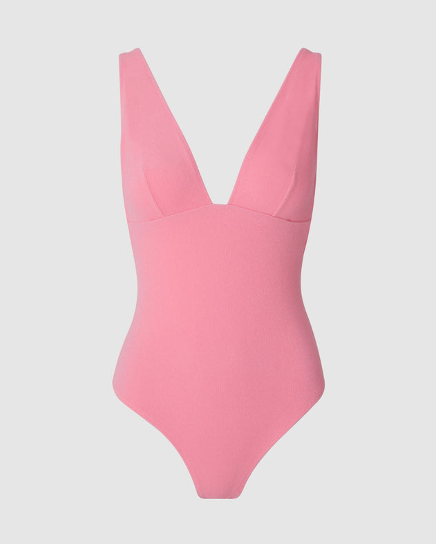 Plunge Swimsuit Pink